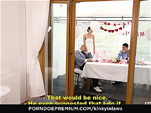 naughty INLAWS - euro bride pounded deep by stepson