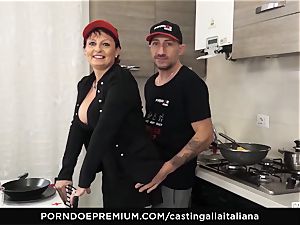 casting ALLA ITALIANA Mature redhead arse screwed deep